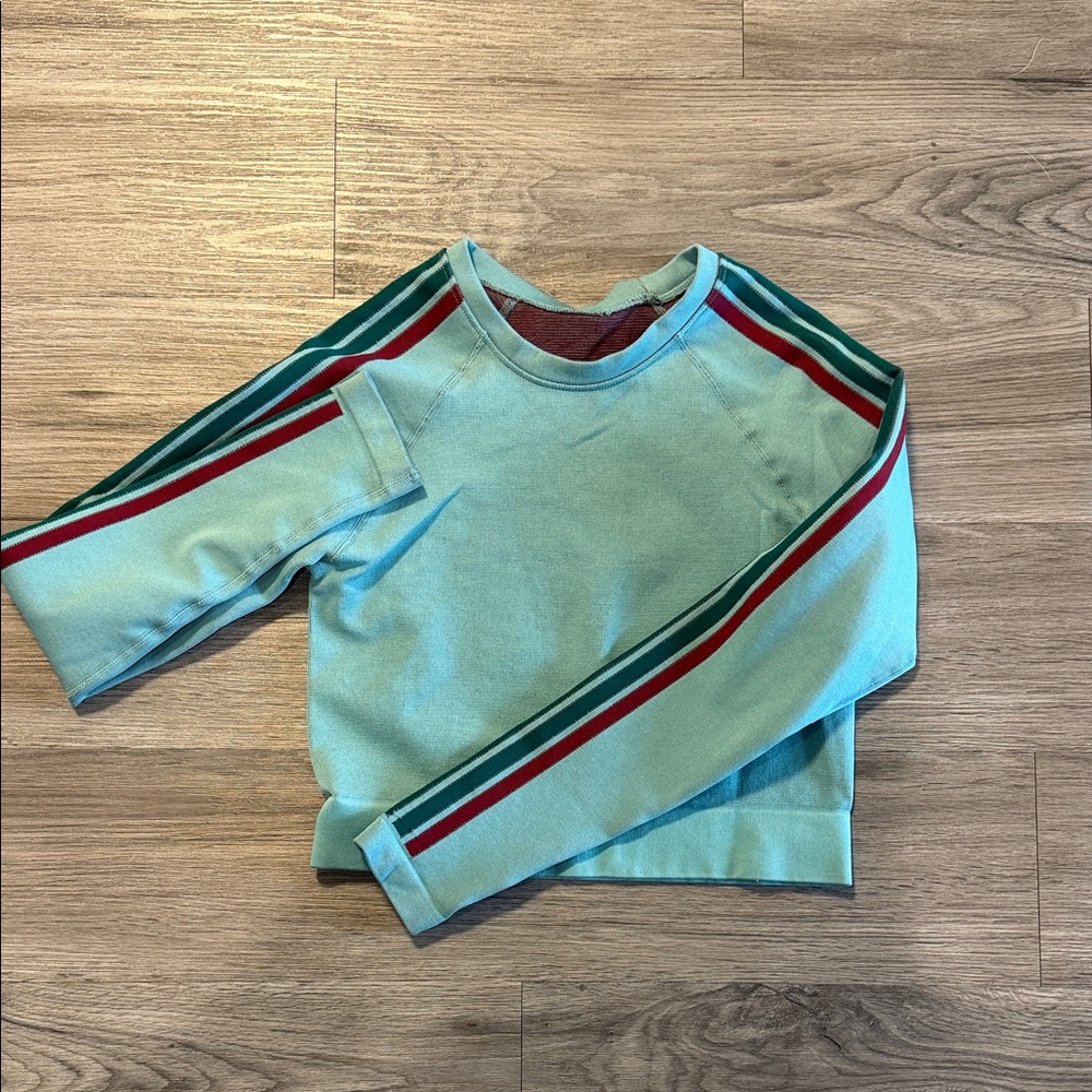Fabletics Mint Green Crop Top with Stripes